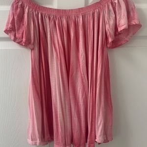 Anthro Off shoulder tie dye blouse